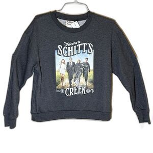 Womens Schitts Creek Sweatshirt Graphic Long Sleeve Sweatshirt S NWT.